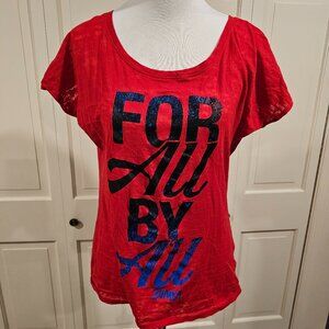 Zumba For All By All Red Top Size S